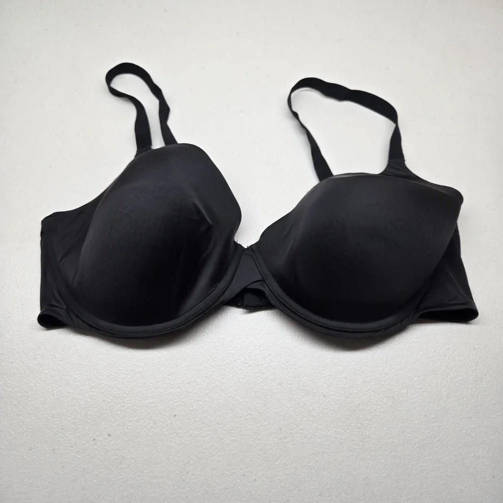 Maidenform Women Bra 40D Black T Shirt Underwired‎ Strap Adjustable